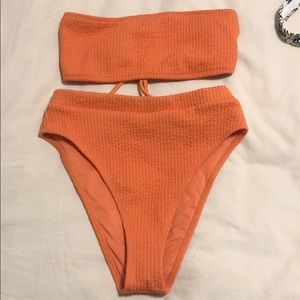 High wasted + bandeau bikini